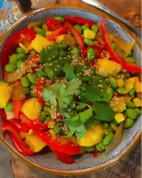 Stir Fry with Mango and Edamame
