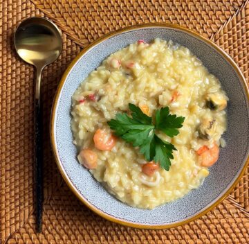 Creamy and zesty Seafood Risotto with Puuls Seafood Mix