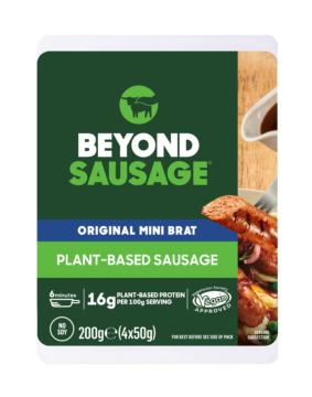 Beyond , Beyond sausage, New Meat, Vegan, Vegan Meat, sausage, Plant Based, vegan food near me, vegan protein, no soy, no gmo, recipes for vegan, Beyond Mini sausage