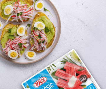 Surimi, Toastie, Avocado, Quail Egg, Brunch, Breakfast, Lunch, Recipe, Recipe Ideas, Surimi Sticks, Vici, Protein