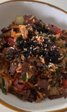 Beyond Steak Fried Rice, Fried rice, Beyond Steak, Beyond Steak pieces, steak pieces