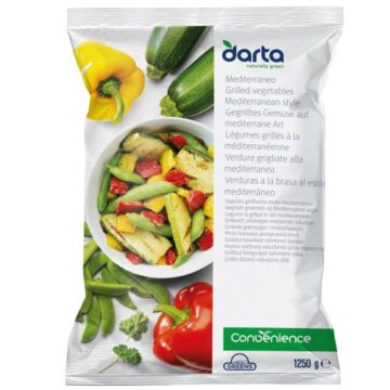 greens, vegetables, frozen vegetables, fresh frozen, food, soup, salads, meal, darta, grilled peppers, peppers, bell peppers, zucchini, grilled zucchini, grilled vegetables, diced red pepper, diced yellow peppers, sugar snap peas, mediterranean sauce, sunfloweroil, rapeseed oil, parsley