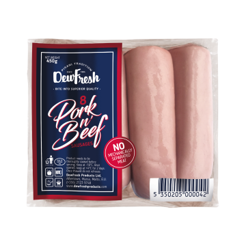 Dewfresh Pork n Beef Sausages