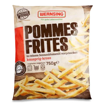 Wernsing Oven chips, oven chips. Oven Fries, Fries, chips, fries, potato fries, potato products, frozen fries, frozen potato products, frozen chips, wernsing